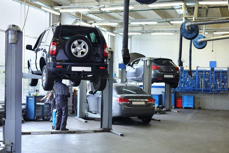 Local Car Service Station in Use