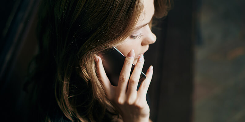 woman talking on the phone